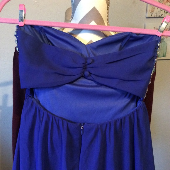 B.Darlin Royal Blue Dress with Rhinestones, Sz 5/6 - Picture 7 of 15